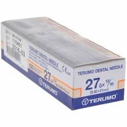 TERUMO AIG.DENTAIRE 27 G X 1 3/16 SHORT BLEU 0,40 x 21 mm