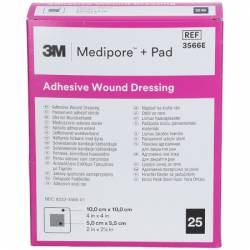 MEDIPORE + PAD (MICRODON WOUND DRESSING) 10 x 10 cm